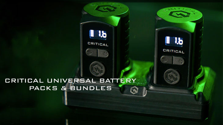 ”Critical Universal Battery”。ワイヤレスで快適なタトゥーイングを!