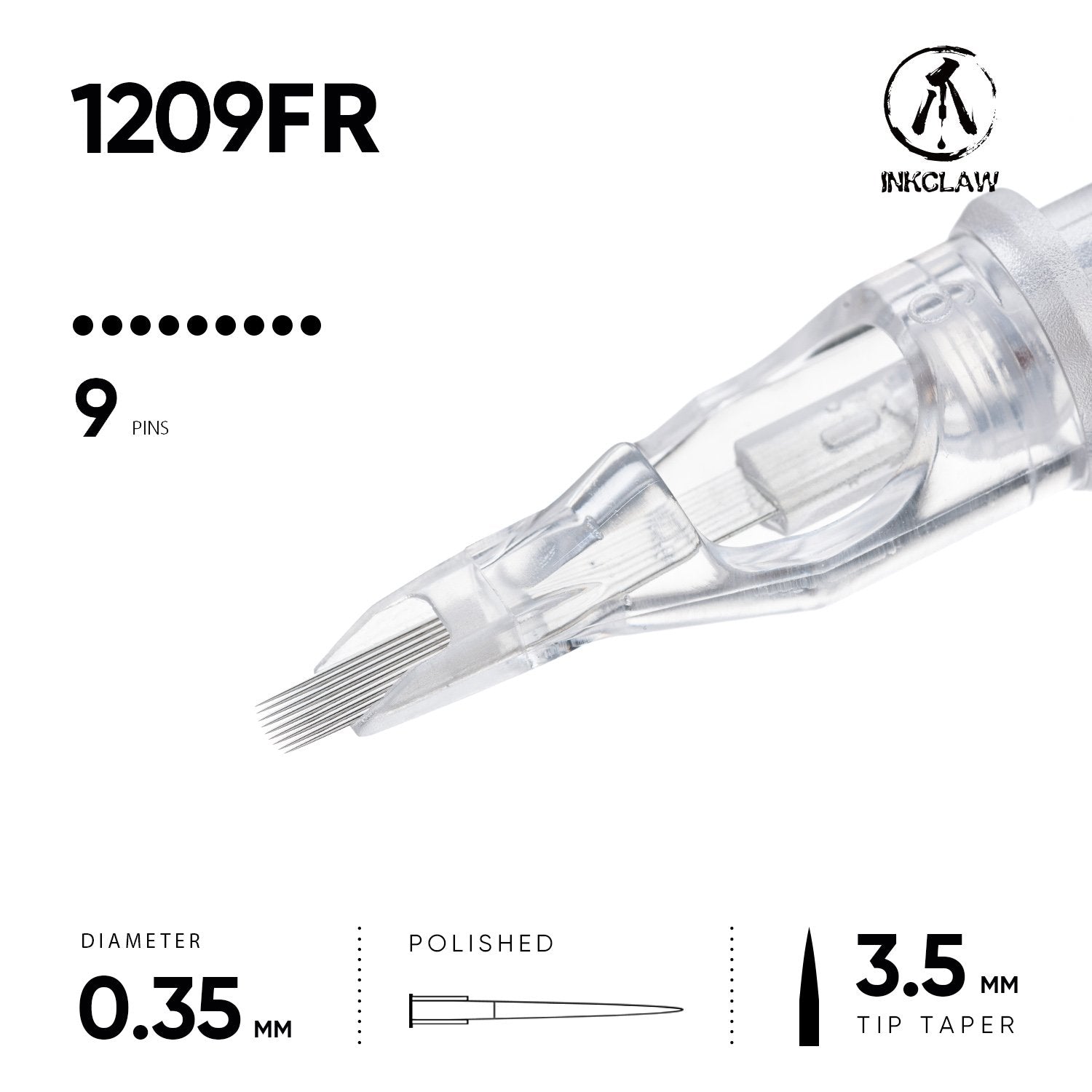 Inkclaw|9 フラットラウンド(0.35mm FR) 10本/1箱