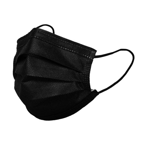 プレミア・カラーループ 3層マスク|ブラック