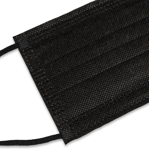 プレミア・カラーループ 3層マスク|ブラック