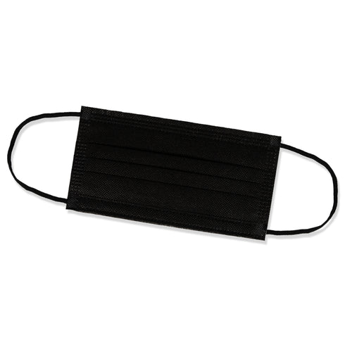 プレミア・カラーループ 3層マスク|ブラック