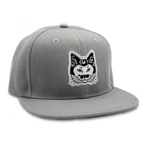 Gray Cat Head Snapback