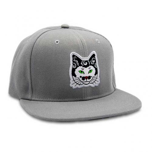 Gray Cat Head Snapback