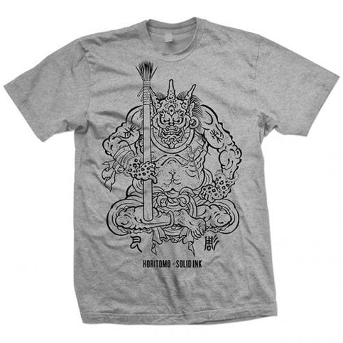 SOLID INK-HORITOMO GREY ONI T-SHIRT