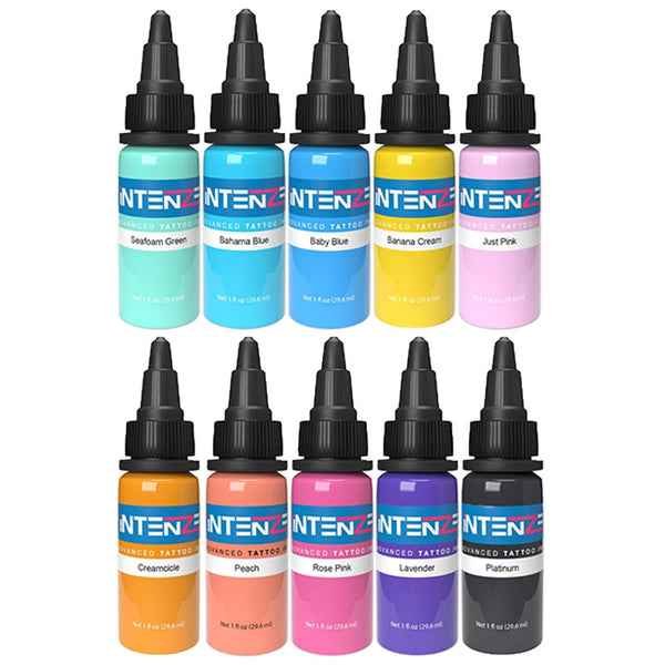 Intenze|10Pastel Color TattooInk Set