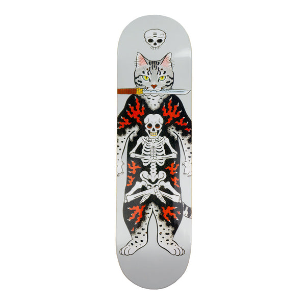 SKELETON CAT SKATE DECK