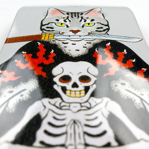 SKELETON CAT SKATE DECK