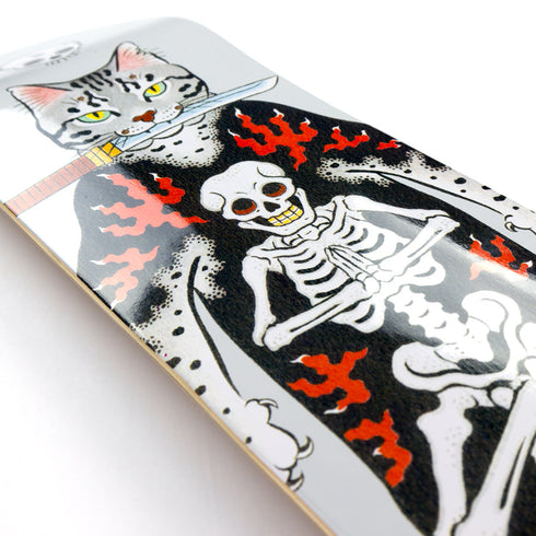 SKELETON CAT SKATE DECK