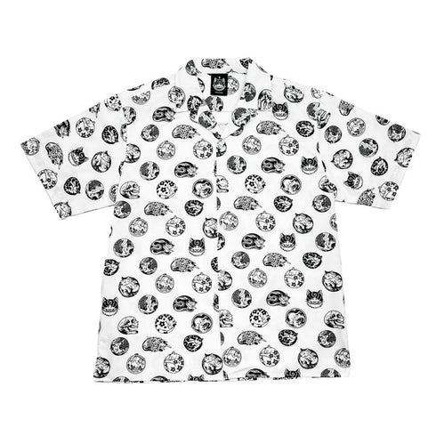 CURLED CAT VACATION SHIRT|ホワイト