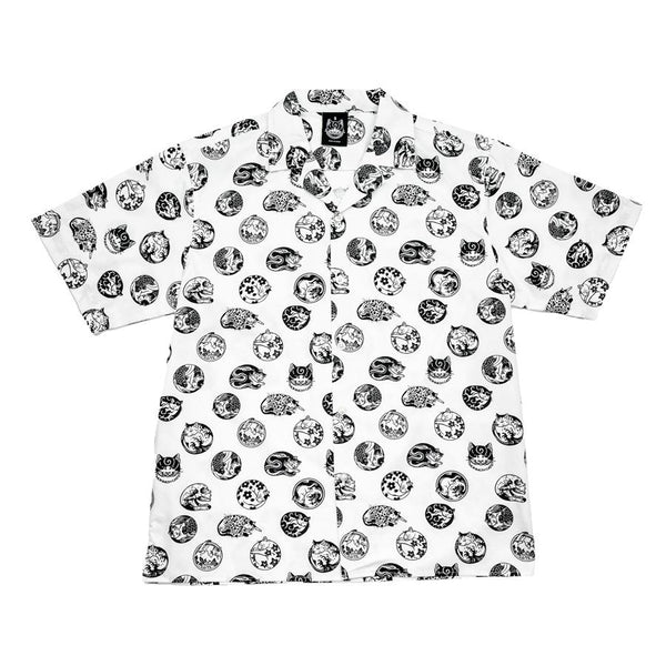 CURLED CAT VACATION SHIRT|ホワイト