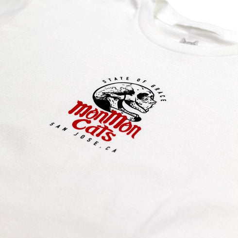 STONE SKULL CAT TEE|ホワイト