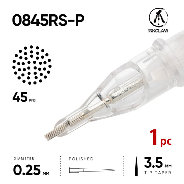 Inkclaw 45RS Round Shader Tattoo Cartridges 1本