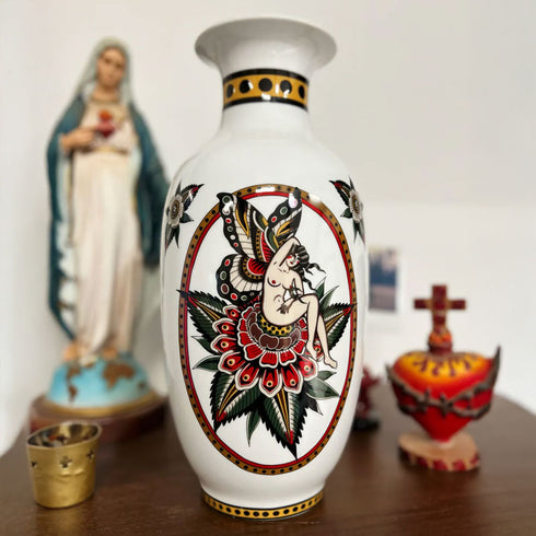 Butterfly Lady Vase
