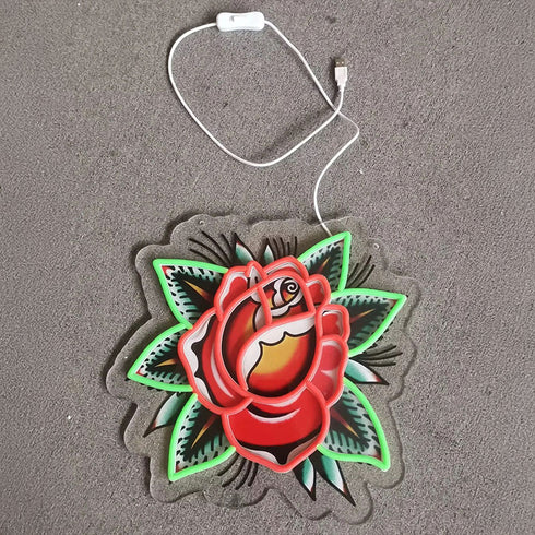 Traditional Rose Neon Strip Sign