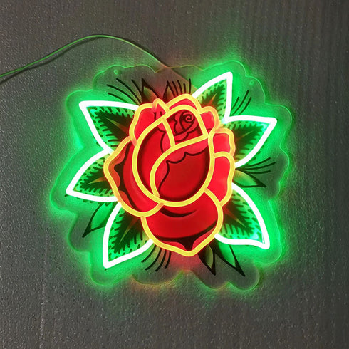Traditional Rose Neon Strip Sign