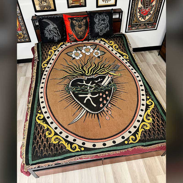 Sacred Heart Sherpa Blanket
