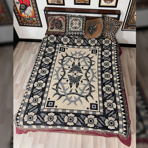 Crown of Thorns Woven Sherpa Blanket X Dustin Fleming