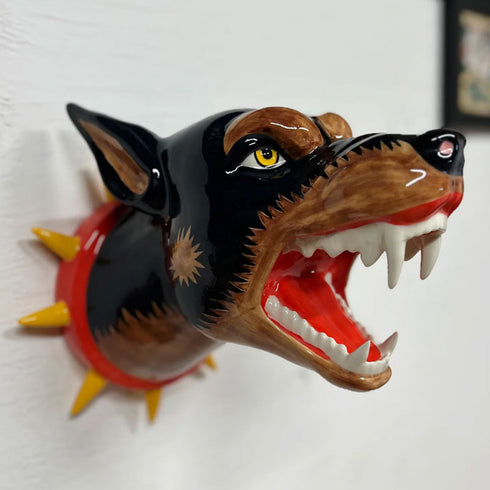 Ceramic Doberman Head