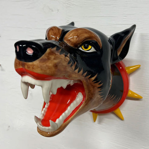 Ceramic Doberman Head