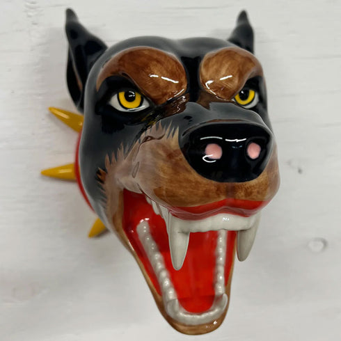 Ceramic Doberman Head