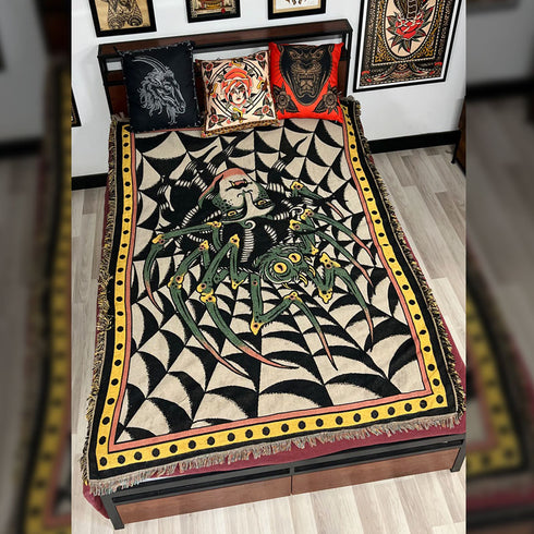 Spider Lady Woven Sherpa Blanket