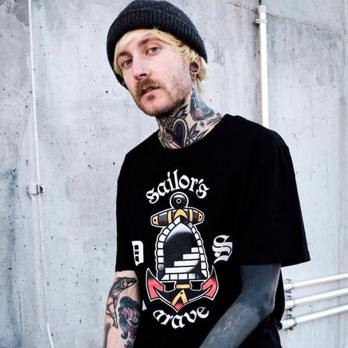Sailors Grave - Tattoo t shirt|ブラック
