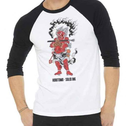SOLID INK-HORITOMO Raglan Oni 3/4 Sleeve Color