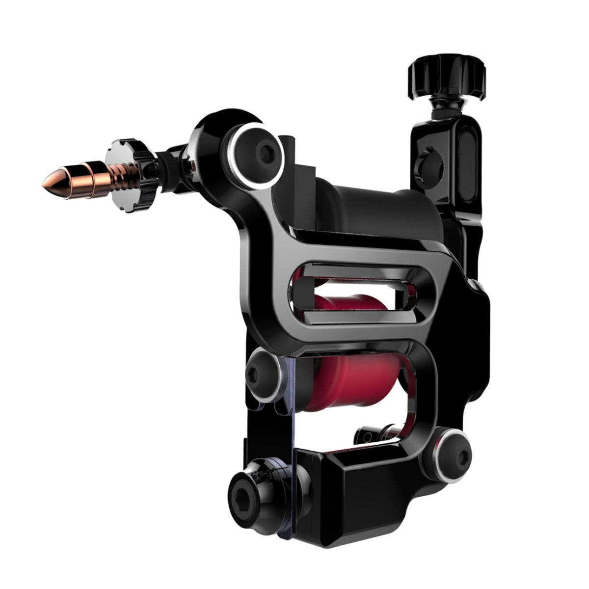 FK Irons AL13 Roswell Aluminium Tattoo Machine - Solid Black