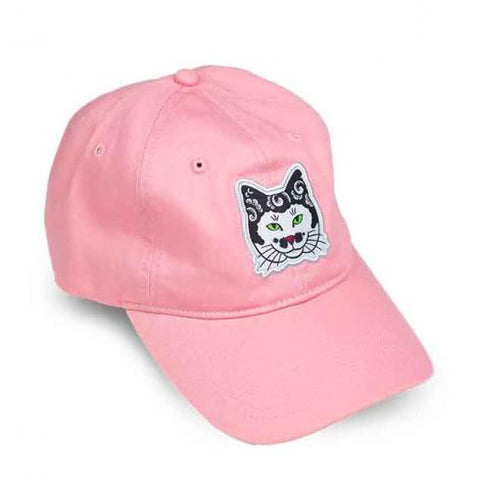 Pink Cat Head Dad Hat