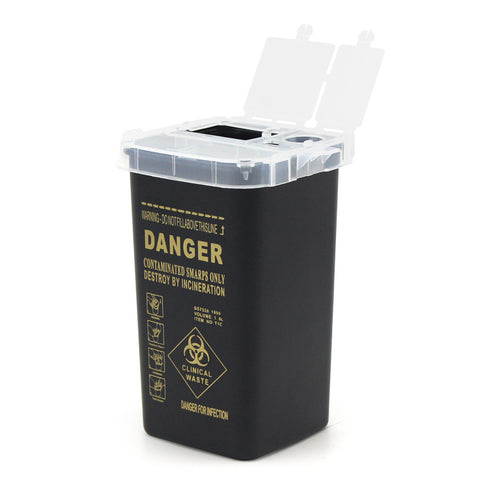Tattoo Sharps Bin 1L Black