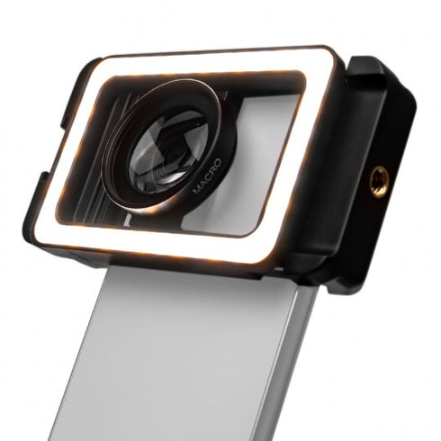 KWADRON|スマートフォン用 マクロレンズ&LEDライト フルセット