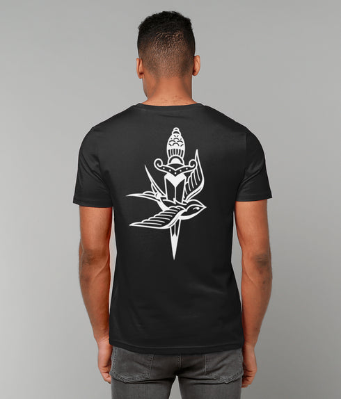 Dry Stone Swallow & Dagger T-Shirt - Black (Unisex)