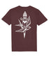 Dry Stone Swallow & Dagger T-Shirt - Burgundy (Unisex)