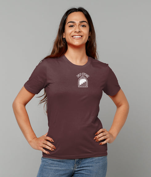 Dry Stone Swallow & Dagger T-Shirt - Burgundy (Unisex)
