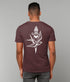 Dry Stone Swallow & Dagger T-Shirt - Burgundy (Unisex)