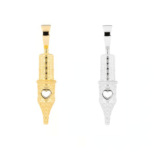 Inkclaw|Tiny Heart Pattern Round Liner Pendant