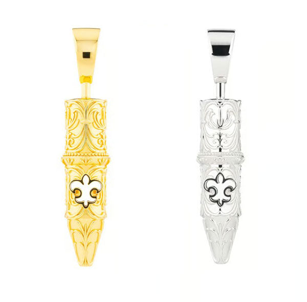 Inkclaw|Tang-Flower Pattern Round Liner Pendant