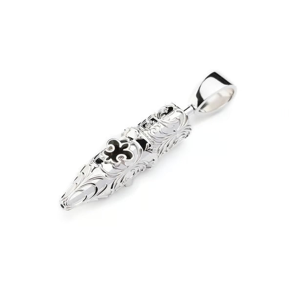Inkclaw|Tang-Flower Pattern Round Liner Pendant