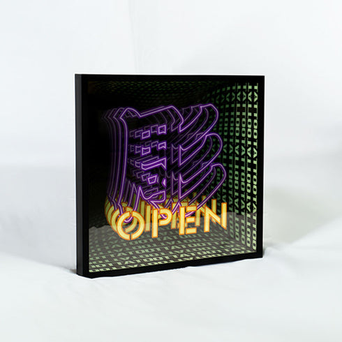 インフィニティーミラーサイン|彫 OPEN