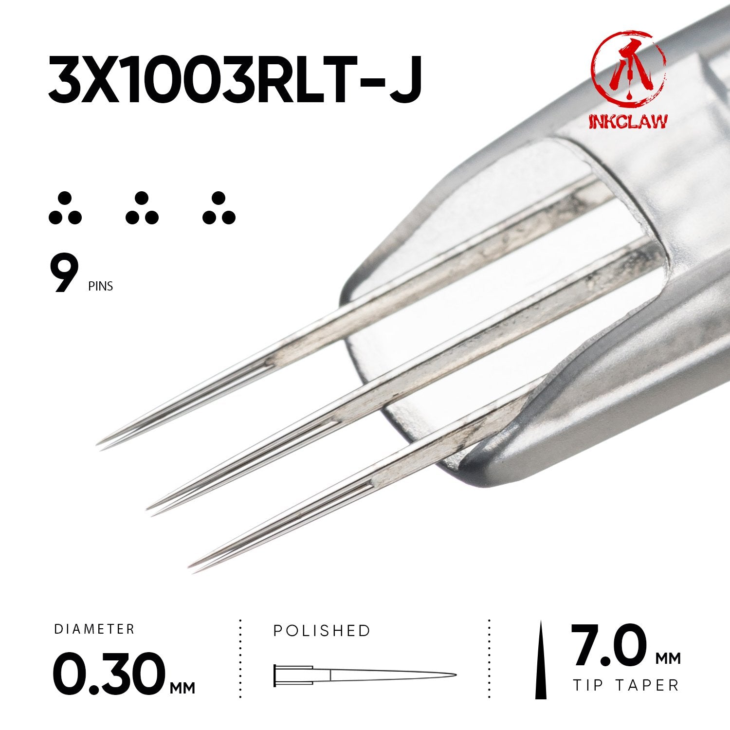 Inkclaw｜Tight 3x3RL Magnum Catridges - Double Spacing 10本/1箱