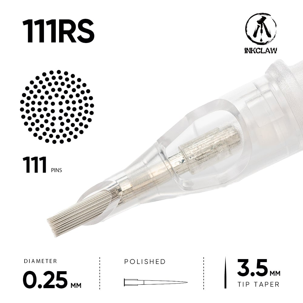Inkclaw｜111 Rシェーダー(0.25mm RS) Tattoo Cartridges 10本/1箱