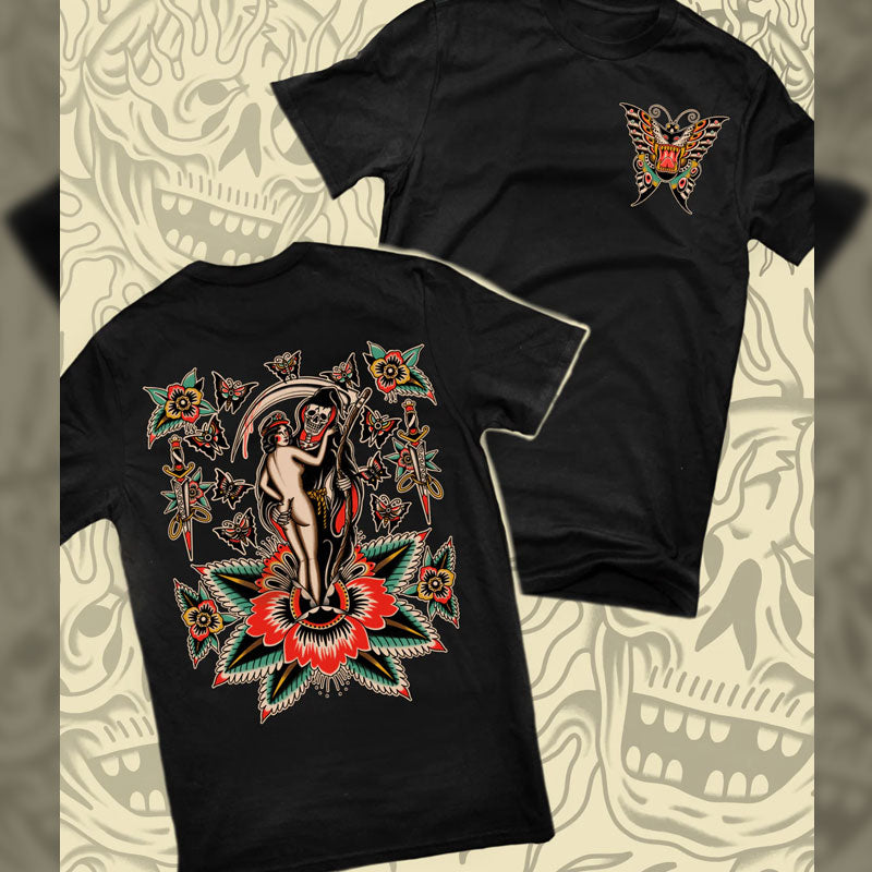 The BONEZ Traditional Tattoo Tee ブラウン M タトゥーアパレル – FLAG Tattoo Supply