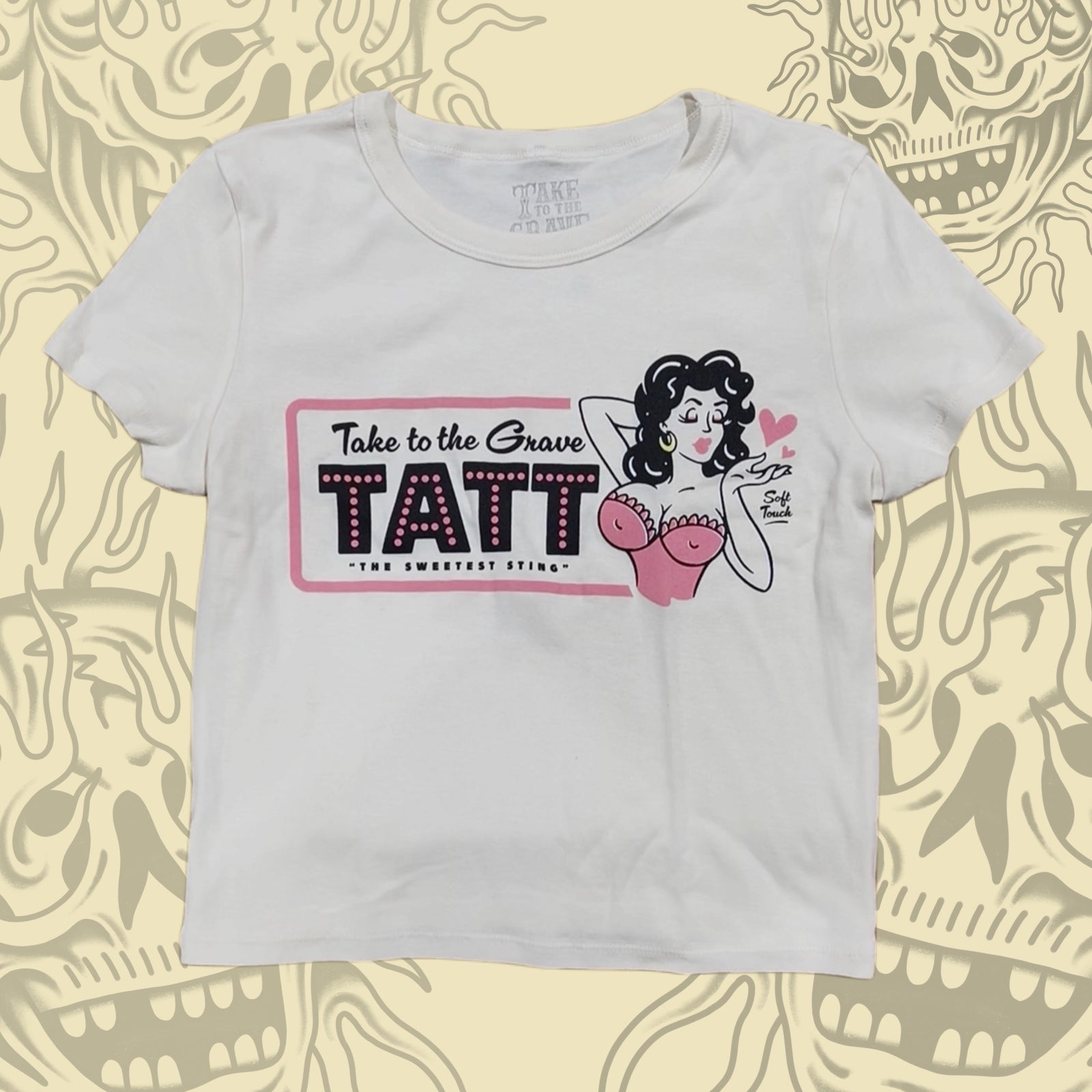 Tattoo Ribbed Womens Baby Tee