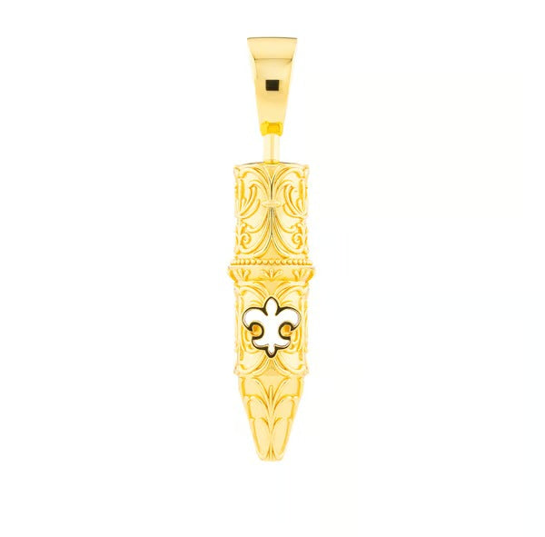 Inkclaw｜Tang-Flower Pattern Round Liner Pendant