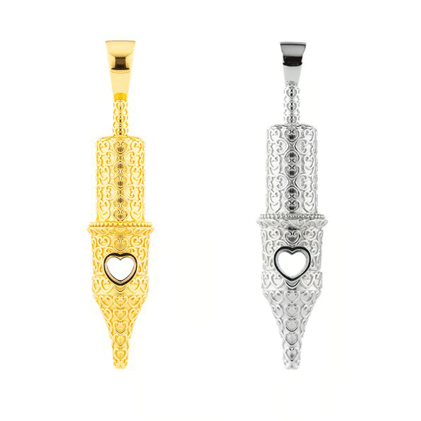 Inkclaw｜Heart Pattern Round Liner Pendant