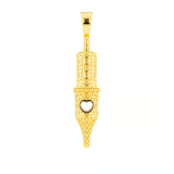 Inkclaw｜Heart Pattern Round Liner Pendant