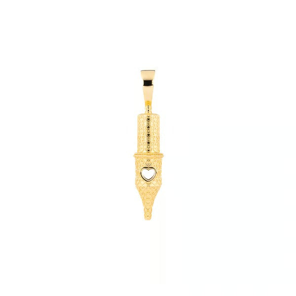 Inkclaw｜Tiny Heart Pattern Round Liner Pendant