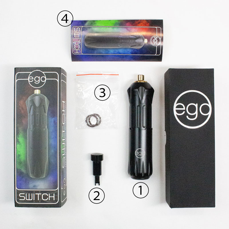 EGO Switch V2 Pen-Style Rotary Machine - Black | FLAG Tattoo Supply