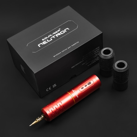 EQUALISER WIRELESS NEUTRON ROTARY TATTOO MACHINE/4.0mm - レッド