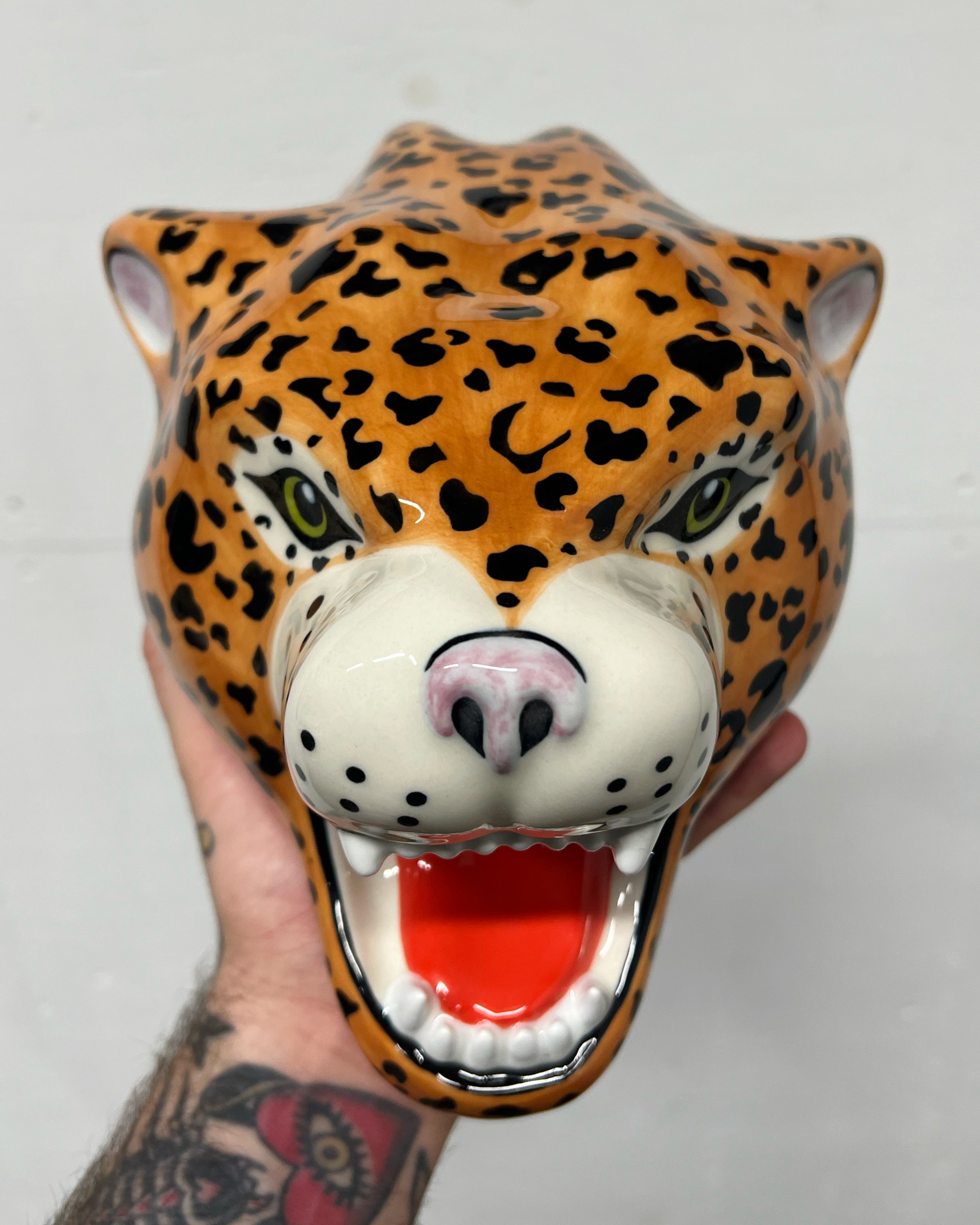 Ceramic Leopard Head